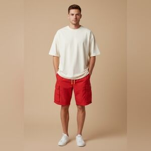 $74 Agtawh St Moritz Mens Cargo Pocket Woven Shorts